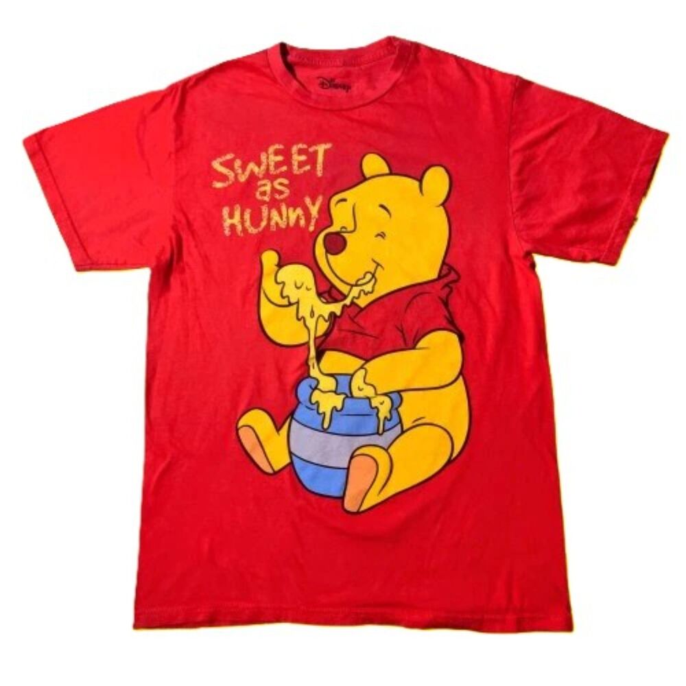 Disney Winnie the Pooh “Sweet as Hunny” Graphic T-Shirt Red Medium